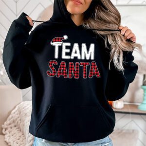 Team Santa Red Plaid Claus Hat Matching Family Christmas Hoodie 1 4