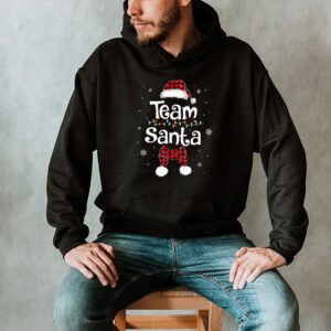 Team Santa Red Plaid Claus Hat Matching Family Christmas Hoodie 2 3