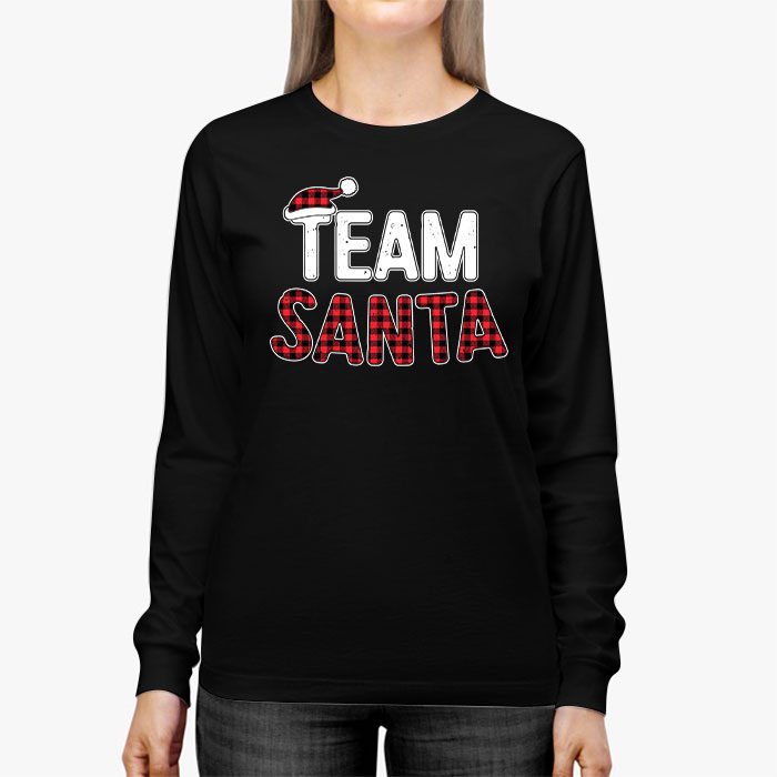 Team-Santa-Red-Plaid-Claus-Hat-Matching-Family-Christmas-Longsleeve-Tee-2 Team Santa Red Plaid Claus Hat Matching Family Christmas Longsleeve Tee 2 4