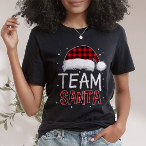 Team Santa Red Plaid Claus Hat Matching Family Christmas T Shirt 1 2
