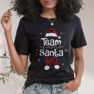 Team Santa Red Plaid Claus Hat Matching Family Christmas T Shirt 1 3