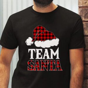 Team Santa Red Plaid Claus Hat Matching Family Christmas T-Shirt 2 Team Santa Red Plaid Claus Hat Matching Family Christmas T Shirt 2 1