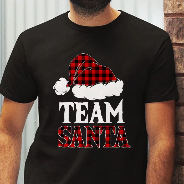 Team-Santa-Red-Plaid-Claus-Hat-Matching-Family-Christmas-T-Shirt-2 Team Santa Red Plaid Claus Hat Matching Family Christmas T Shirt 2 1