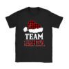 Team Santa Red Plaid Claus Hat Matching Family Christmas T-Shirt