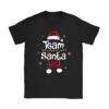 Team Santa Red Plaid Claus Hat Matching Family Christmas T-Shirt