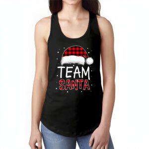 Team Santa Red Plaid Claus Hat Matching Family Christmas Tank Top 1 2