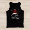 Team Santa Red Plaid Claus Hat Matching Family Christmas Tank Top