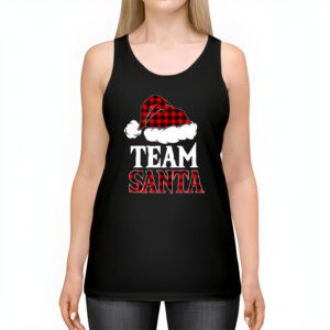 Team Santa Red Plaid Claus Hat Matching Family Christmas Tank Top 2 1