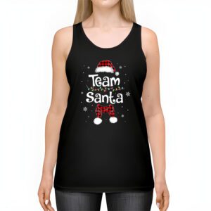 Team Santa Red Plaid Claus Hat Matching Family Christmas Tank Top 2 3