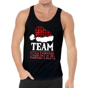 Team Santa Red Plaid Claus Hat Matching Family Christmas Tank Top 3 1