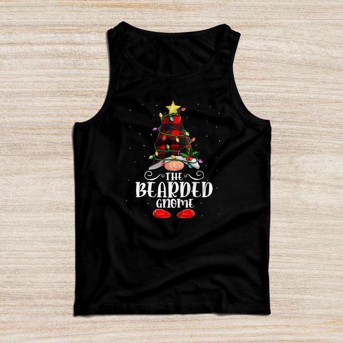 The-Bearded-Gnome-Buffalo-Plaid-Matching-Family-Christmas-Pajama-Tank-Top The Bearded Gnome Buffalo Plaid Matching Family Christmas Pajama Tank Top
