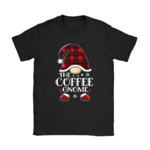 The Coffee Gnome Buffalo Plaid Matching Family Christmas Pajama T-Shirt