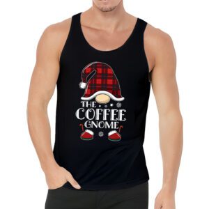 The Coffee Gnome Buffalo Plaid Matching Family Christmas Pajama Tank Top 3 2