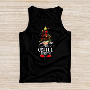 The Coffee Gnome Buffalo Plaid Matching Family Christmas Pajama Tank Top