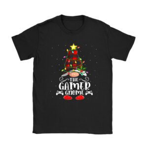 The Gamer Gnome Buffalo Plaid Matching Family Christmas Pajama T-Shirt