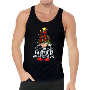 The Gamer Gnome Buffalo Plaid Matching Family Christmas Pajama Tank Top 3 1