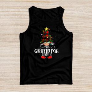 The Grandma Gnome Buffalo Plaid Matching Family Christmas Pajama Tank Top