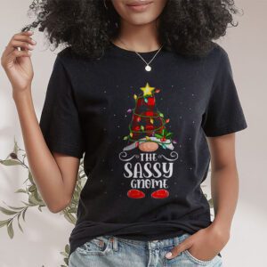 The Sassy Gnome Buffalo Plaid Matching Family Christmas Pajama T Shirt 1 1