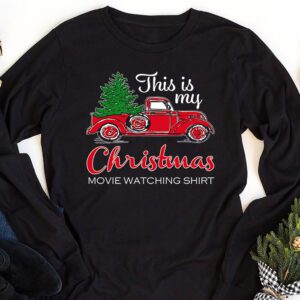 This Is My Christmas Movie Watching with Vintage Truck Longsleeve Tee 1