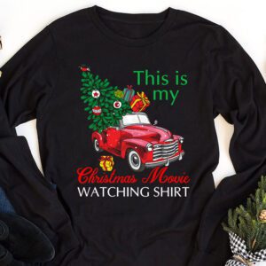 This Is My Christmas Movie Watching with Vintage Truck Longsleeve Tee 1 5