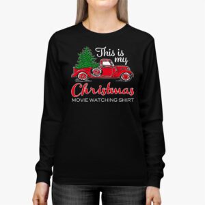 This Is My Christmas Movie Watching with Vintage Truck Longsleeve Tee 2