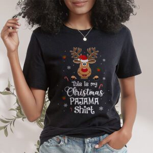 This Is My Christmas Pajama Shirt Funny Christmas Reindeer T Shirt 1 3