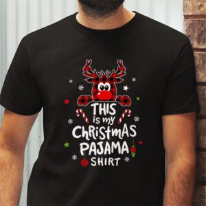 This Is My Christmas Pajama Shirt Funny Christmas Reindeer T Shirt 2 2