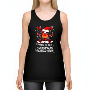 This Is My Christmas Pajama Shirt Funny Christmas Reindeer Tank Top 2