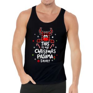 This Is My Christmas Pajama Shirt Funny Christmas Reindeer Tank Top 3 2