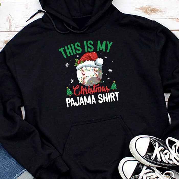 This Is My Christmas Shirt Baseball Xmas Sports Boys Men Hoodie