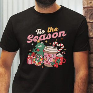 Tis The Season Christmas Coffee Lover Santa Claus Xmas Gifts T Shirt 2 5