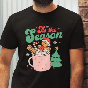 Tis The Season Christmas Hot Cocoa Gingerbread Cookie Pajama T Shirt 2 1