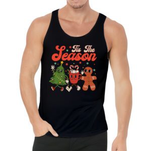 Tis The Season Christmas Hot Cocoa Gingerbread Cookie Pajama Tank Top 3 2