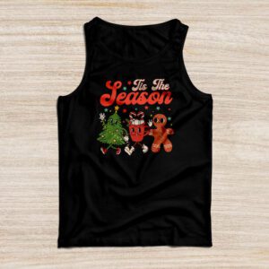 Tis The Season Christmas Hot Cocoa Gingerbread Cookie Pajama Tank Top