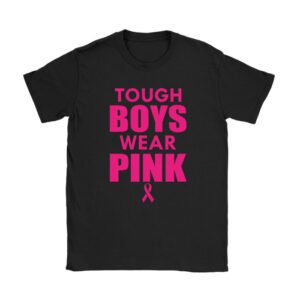 Tough Boys Wear Pink Cool Pink Breast Cancer Awareness Kids T-Shirt