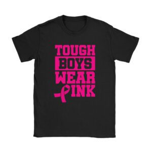 Tough Boys Wear Pink Cool Pink Breast Cancer Awareness Kids T-Shirt
