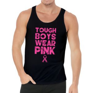 Tough Boys Wear Pink Cool Pink Breast Cancer Awareness Kids Tank Top 1 2