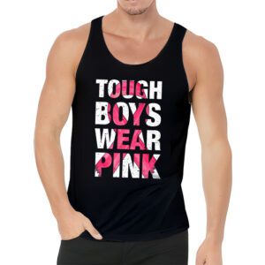 Tough Boys Wear Pink Cool Pink Breast Cancer Awareness Kids Tank Top 1 4