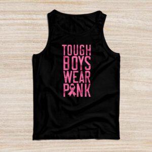 Tough Boys Wear Pink Cool Pink Breast Cancer Awareness Kids Tank Top