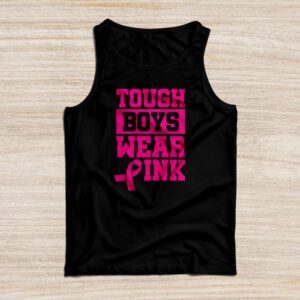 Tough Boys Wear Pink Cool Pink Breast Cancer Awareness Kids Tank Top