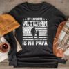 Veterans Day Military My Favorite Veteran Is My Papa Kids Longsleeve Tee
