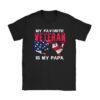 Veterans Day Military My Favorite Veteran Is My Papa Kids T-Shirt