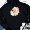 Vintage Retro Pink Santa Claus Pink Christmas Design Hoodie
