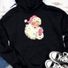 Vintage Retro Pink Santa Claus Pink Christmas Design Hoodie