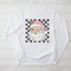 Vintage Retro Pink Santa Claus Pink Christmas Design Longsleeve Tee