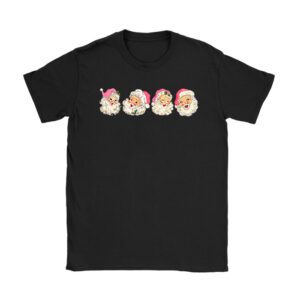 Vintage Retro Pink Santa Claus Pink Christmas Design T-Shirt