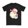 Vintage Retro Pink Santa Claus Pink Christmas Design T-Shirt