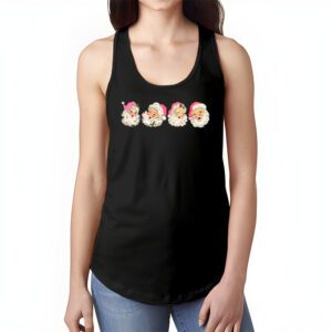 Vintage Retro Pink Santa Claus Pink Christmas Design Tank Top 1 1