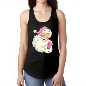 Vintage Retro Pink Santa Claus Pink Christmas Design Tank Top 1 4