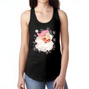 Vintage Retro Pink Santa Claus Pink Christmas Design Tank Top 1 5